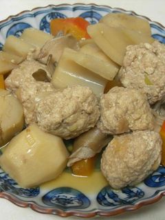 ふわふわ豆腐だんごと根菜の煮物-レシピのメイン写真