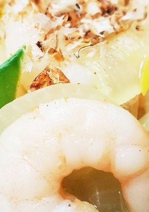 お年寄り絶賛シリーズ☆レンジ玉ねぎエビ☆-レシピのメイン写真