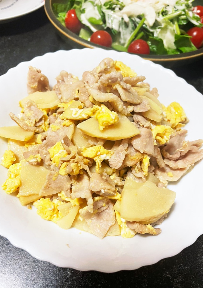 簡単！たけのこと豚肉の卵炒め-レシピのメイン写真