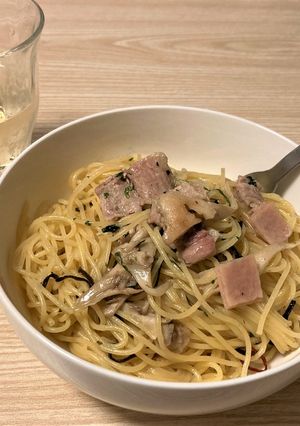 舞茸と塩昆布のパスタ-レシピのメイン写真