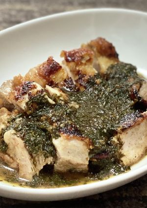 アカモクソース添えモモチキンソテー-レシピのメイン写真
