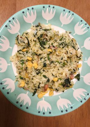 2歳児に大ヒット!ほうれん草カレーピラフ-レシピのメイン写真