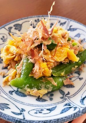 7分で簡単♪スナップエンドウ&ツナ卵炒め-レシピのメイン写真