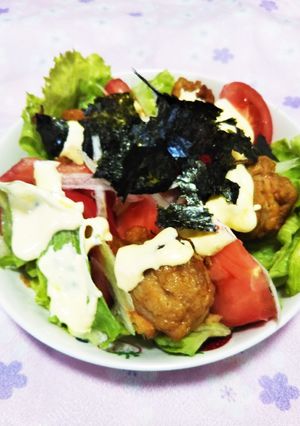 お惣菜で簡単に★唐揚げサラダ-レシピのメイン写真