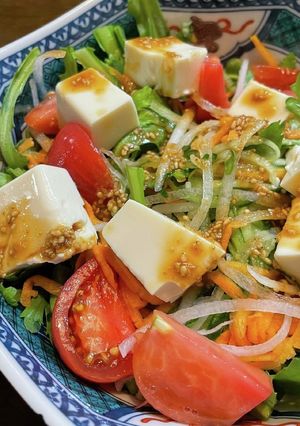 豆腐と春菊の韓国風サラダ-レシピのメイン写真