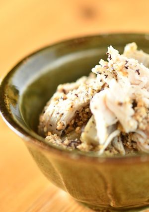 ゆかり風味のササミとたたきごぼう-レシピのメイン写真