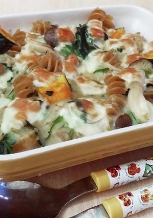 きのことかぼちゃの豆乳グラタン-レシピのメイン写真