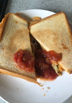 タコス風ホットサンド-レシピのメイン写真