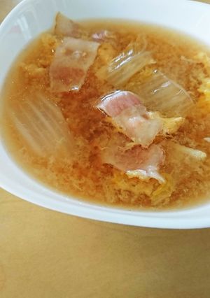 余ったうどんスープでズボラな洋風スープ!-レシピのメイン写真