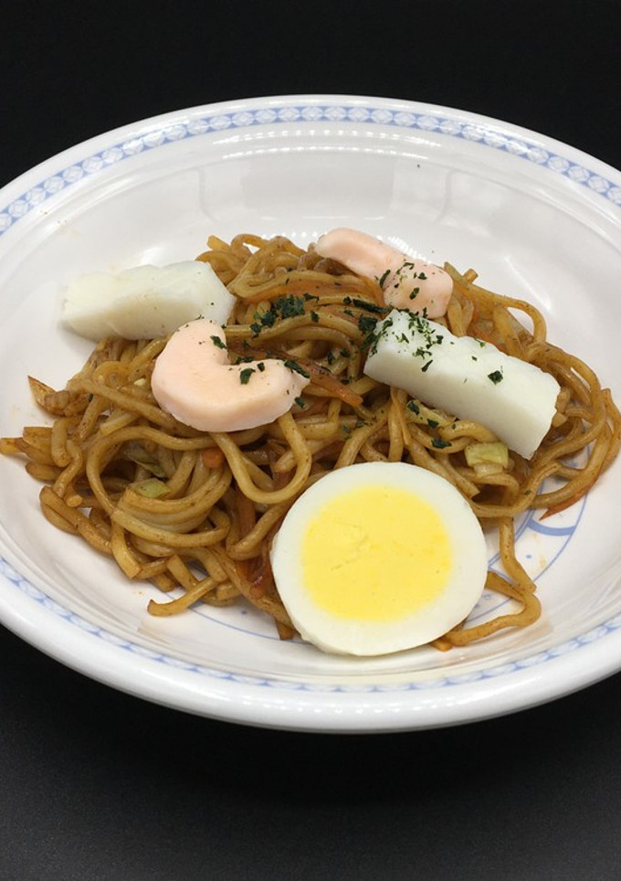 介護食　茹でたまごのせ焼きそば-レシピのメイン写真