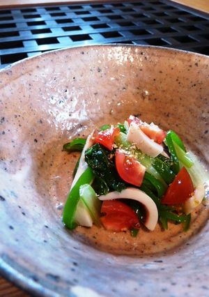 中華風 イカと青菜とピーマンの和えもの-レシピのメイン写真