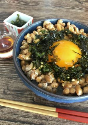 2#白鳳卵と辛ネバのりご飯-レシピのメイン写真