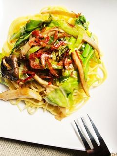 干しエビとキャベツ、エリンギのスパゲティ-レシピのメイン写真