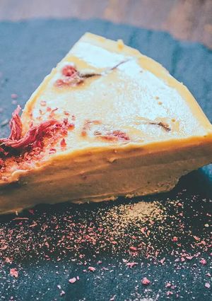 95℃ 桜餡入り 春の香りチーズケーキ-レシピのメイン写真