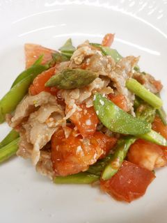 豚バラ肉とトマトの炒め物♪めっけ-レシピのメイン写真