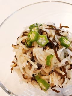 大根とオクラの塩昆布和え-レシピのメイン写真