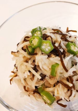 大根とオクラの塩昆布和え-レシピのメイン写真