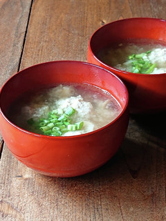 ふんわり★鶏団子のお味噌汁-レシピのメイン写真