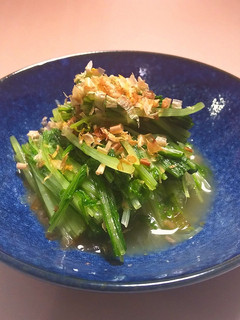 シャキシャキで味も入った! 水菜のお浸し-レシピのメイン写真
