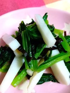 小松菜とかまぼこの塩昆布和え-レシピのメイン写真
