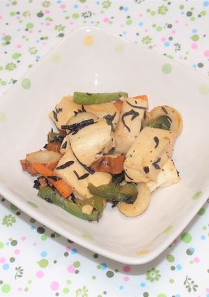 豆腐と芽ひじきの炒め煮-レシピのメイン写真