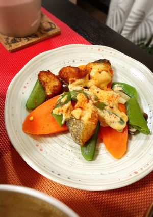 鱈フリッターのパプリカマヨソース和え-レシピのメイン写真