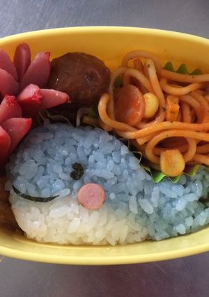 クジラ　可愛いお魚　キャラ弁-レシピのメイン写真