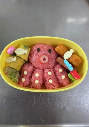 インパクト大! たこさんキャラ弁-レシピのメイン写真
