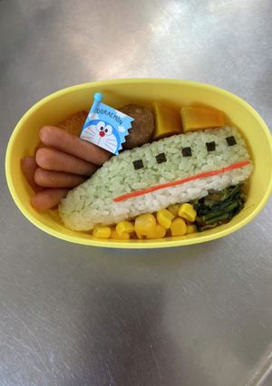 新幹線大好き　はやぶさ　キャラ弁-レシピのメイン写真