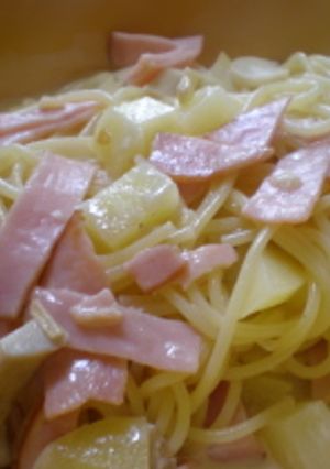きのことハムの具沢山クリームパスタ-レシピのメイン写真