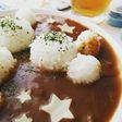 ミッキーご飯抜き型でミッキーカレー☆