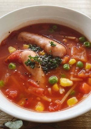 m包丁いらずのミネストローネ-レシピのメイン写真