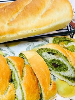 甘納豆パン・抹茶パン!簡単パン作り♪-レシピのメイン写真
