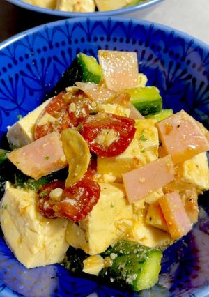 セミドライトマトと豆腐の洋風デリサラダ-レシピのメイン写真