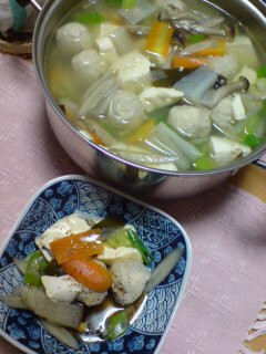 根菜と鶏だんごの湯豆腐-レシピのメイン写真