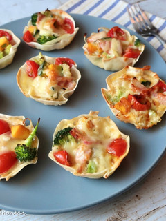 餃子の皮で作るキッシュ-レシピのメイン写真