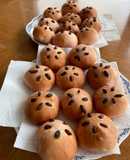 紫さつま芋の味噌餡パン！可愛いプチパン♪