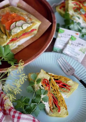 スピルリナ&カラフル野菜の重ね焼き-レシピのメイン写真