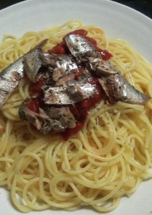 オイルサーディンとトマトのパスタ-レシピのメイン写真