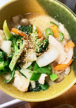 胸肉ブロッコリー味噌ラーメン味青椒肉絲風-レシピのメイン写真