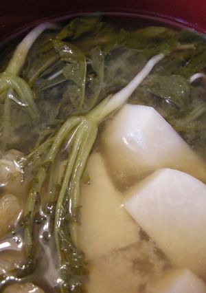 間引いた大根の味噌汁-レシピのメイン写真