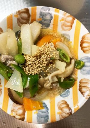 和風パスタ味豚こま大根青椒肉絲風-レシピのメイン写真
