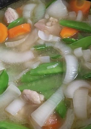 新玉ねぎと鶏もも肉の煮物-レシピのメイン写真