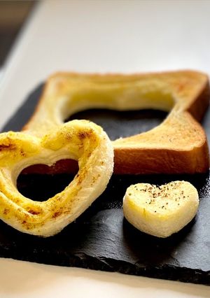 型抜きパズル　トースト　3種の味で♪-レシピのメイン写真