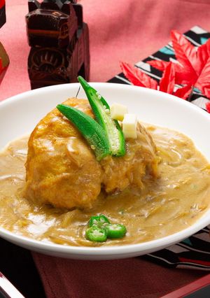 三角油あげバーグのカレーミルクスープ煮-レシピのメイン写真