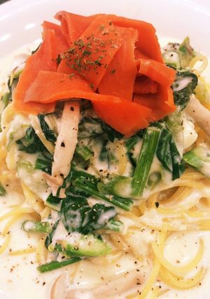 ウチのアレ♡スモーク鮭のクリームパスタ-レシピのメイン写真