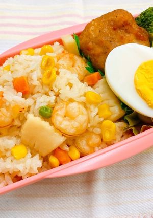 シーフードピラフ弁当-レシピのメイン写真