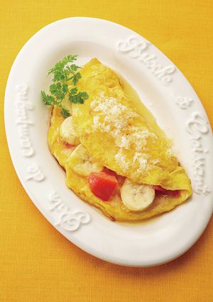 バナナとトマトのオムレツ-レシピのメイン写真