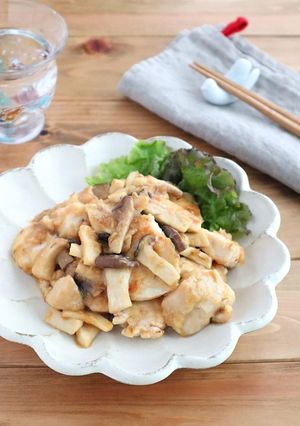 低糖質☆鶏むね肉とエリンギの麦みそ炒め-レシピのメイン写真