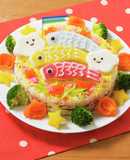 こいのぼりのちらし寿司ケーキ☆